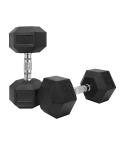 1441 Fitness Rubber Hex Dumbbells in Pounds 20lbs - 50 Lbs (Sold In Pair) | Weight in LBS 