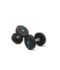 1441 Fitness PU Rubber Round Dumbbells 2.5 To 50 Kg - (Sold As Pair)