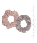 Judson & Co Hair scrunchies set of two- Do everything in Love