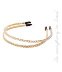 Gold Chain & Pearl Beaded Headband Set, Do everything in Love Brand
