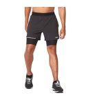 2XU Men's Aero2 Shorts-In-1 5 Inch Shorts -Black- BLK/SRF
