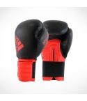 Adidas Hybrid 100 Boxing Gloves - Black/Red,06-oz
