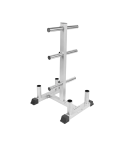 1441 Fitness 3 Tier Olympic Plate Tree with 4 Bar Holder 