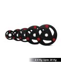 1441 Fitness Tri-Grip Olympic Rubber Plates 2.5 Kg To 20 Kg