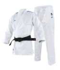 Adidas Adizero Karate Uniform (Blue Stripes) - White/Blue