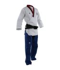 Adidas Poomsae Youth Male Taekwondo Uniform - Poom/White/Light Blue