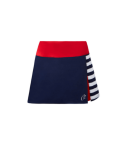 O´Padel Skirt With Slit Blue And Navy Stripes Pattern