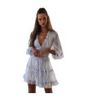 Lily Dress - Fashion Boho Beach Ruffle V Neck Dress
