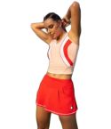 Lioness Red blossom Tennis Set Top And Skirt