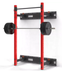 1441 Fitness Heavy Duty Wall Mounted Foldable Squat Rack  - Red 